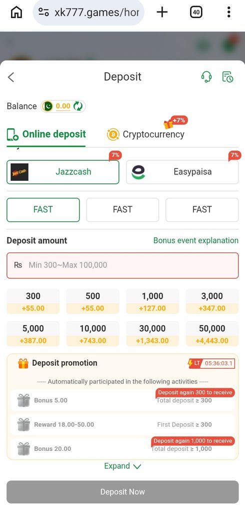 XK777 deposit